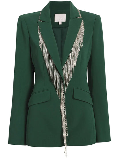Cheyenne Fringed Single-Breasted Blazer