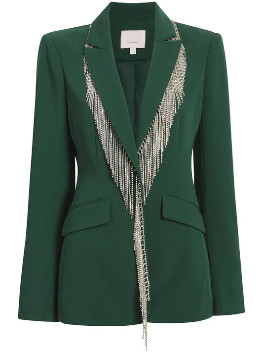 Cheyenne Fringed Single-Breasted Blazer