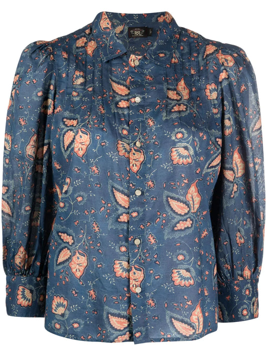 Stefanie Floral-Print Cotton Shirt