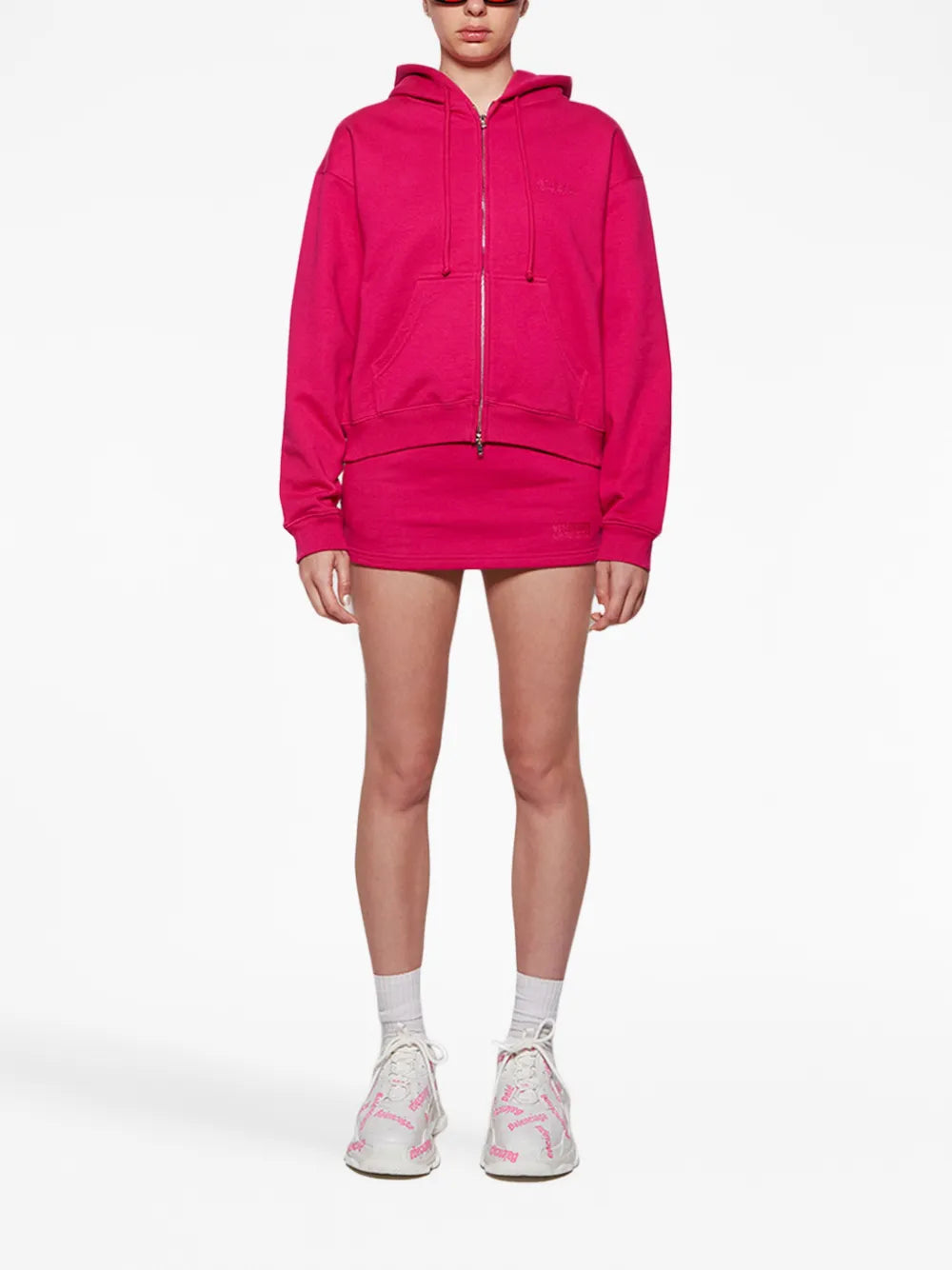 Embroidered-Logo Mini Skirt
