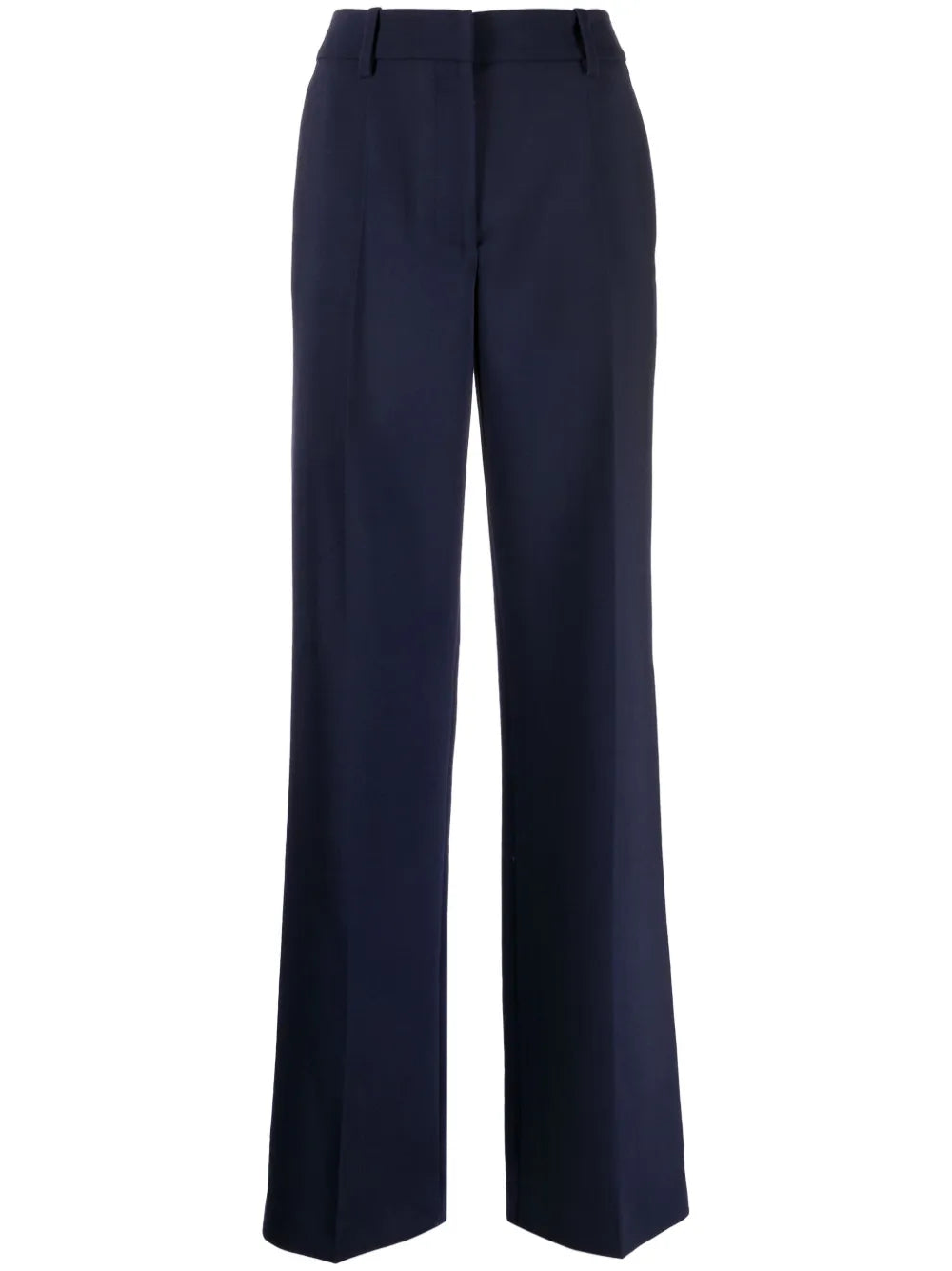 Wide-Leg Virgin-Wool-Blend Trousers