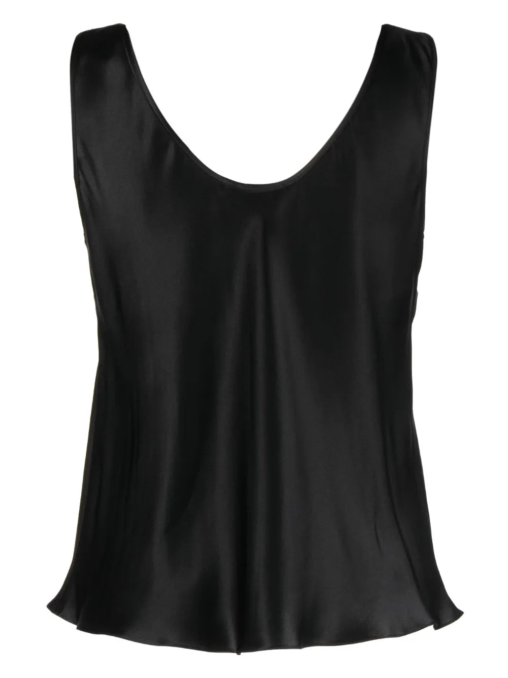 Wide-Strap Silk Tank Top