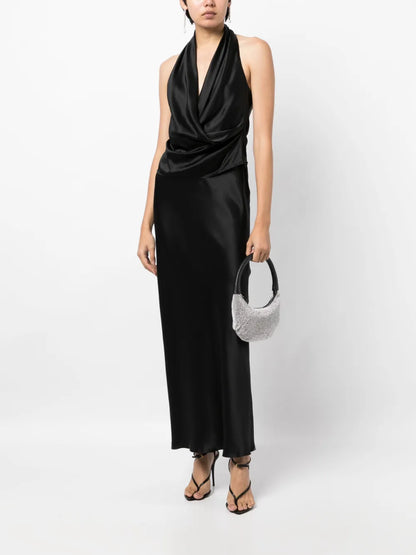 Aria Silk Maxi Skirt