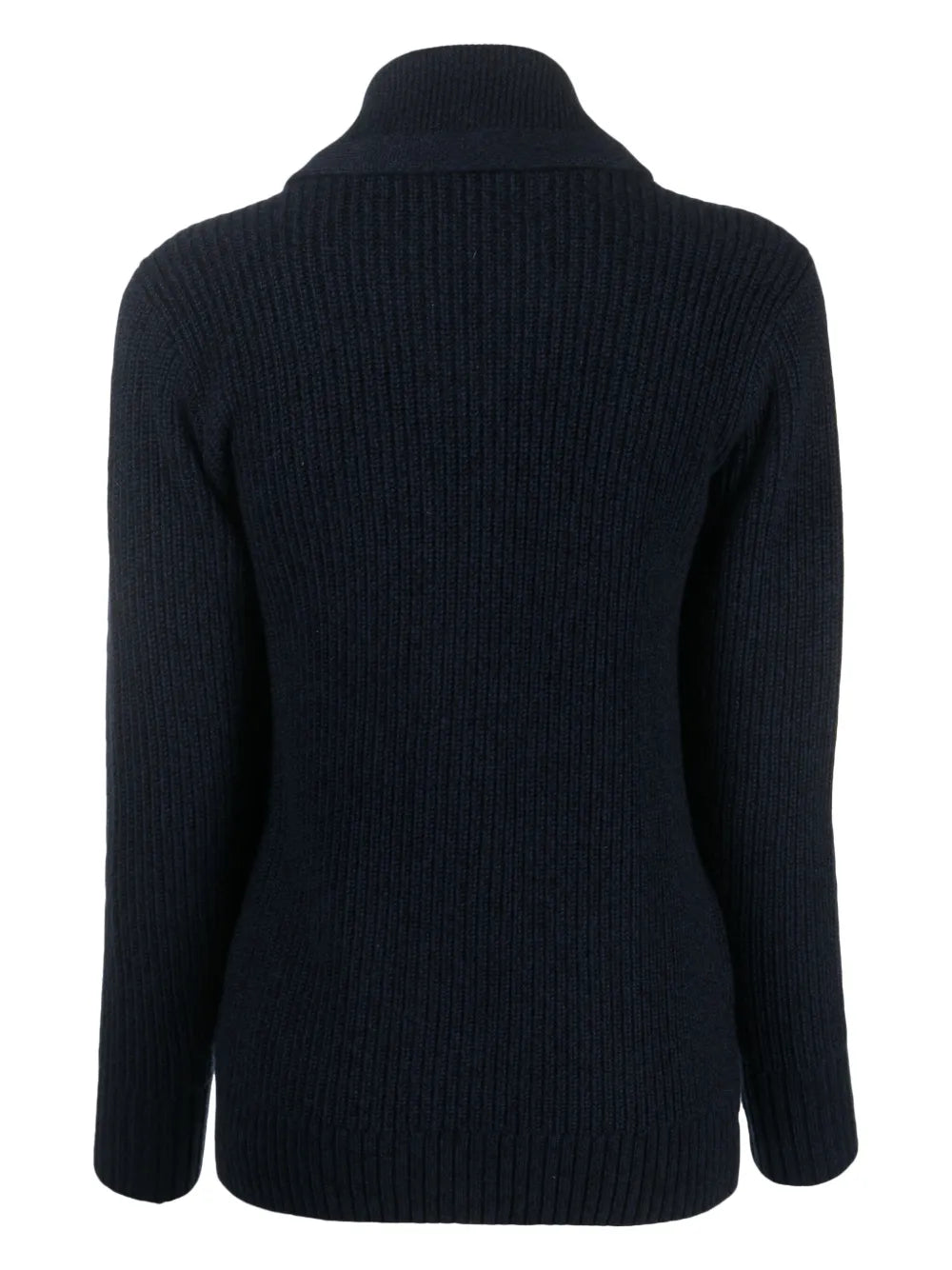 Button-Up Ribbed-Knit Cardigan