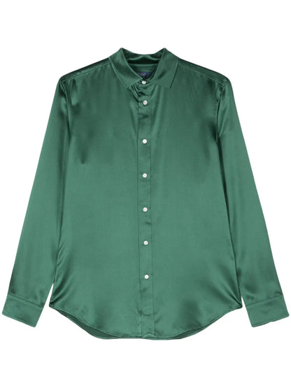 Long-Sleeved Silk Shirt