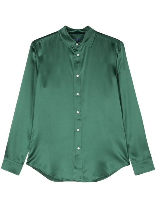 Long-Sleeved Silk Shirt