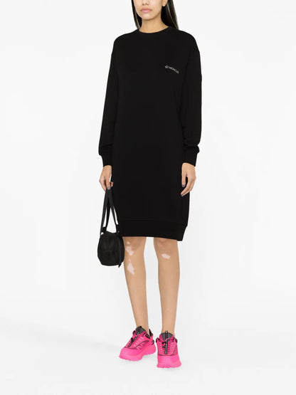 Logo-Print Cotton Sweatshirt Dress