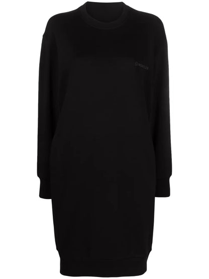 Logo-Print Cotton Sweatshirt Dress