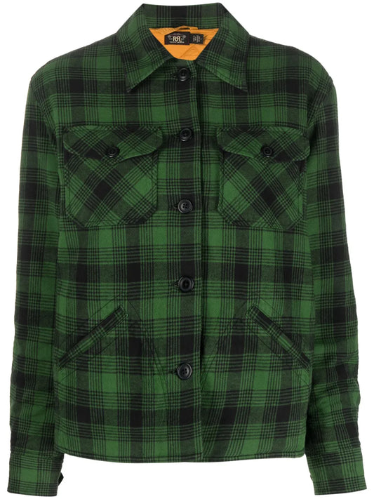 Check-Pattern Shirt Jacket