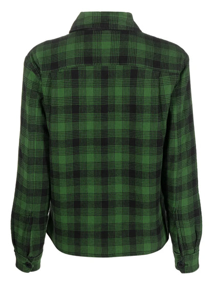 Check-Pattern Shirt Jacket