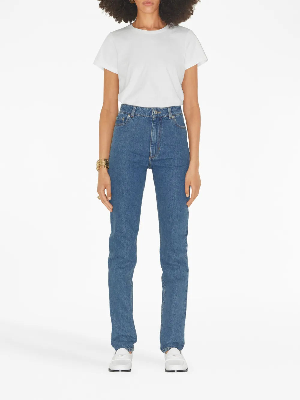 High-Waisted Slim-Fit Jeans