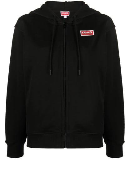 Logo-Print Zip-Front Hoodie