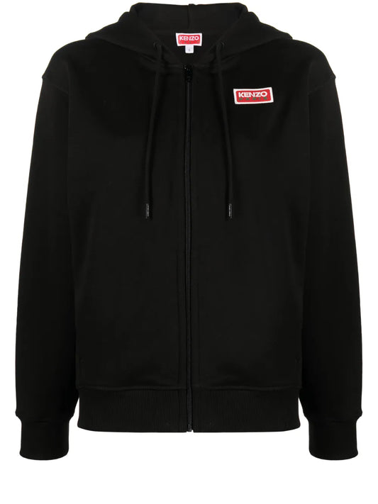 Logo-Print Zip-Front Hoodie