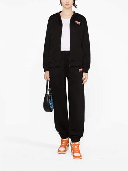 Logo-Print Zip-Front Hoodie