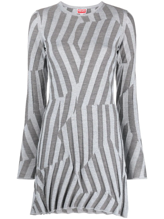 Geometric Knit Minidress