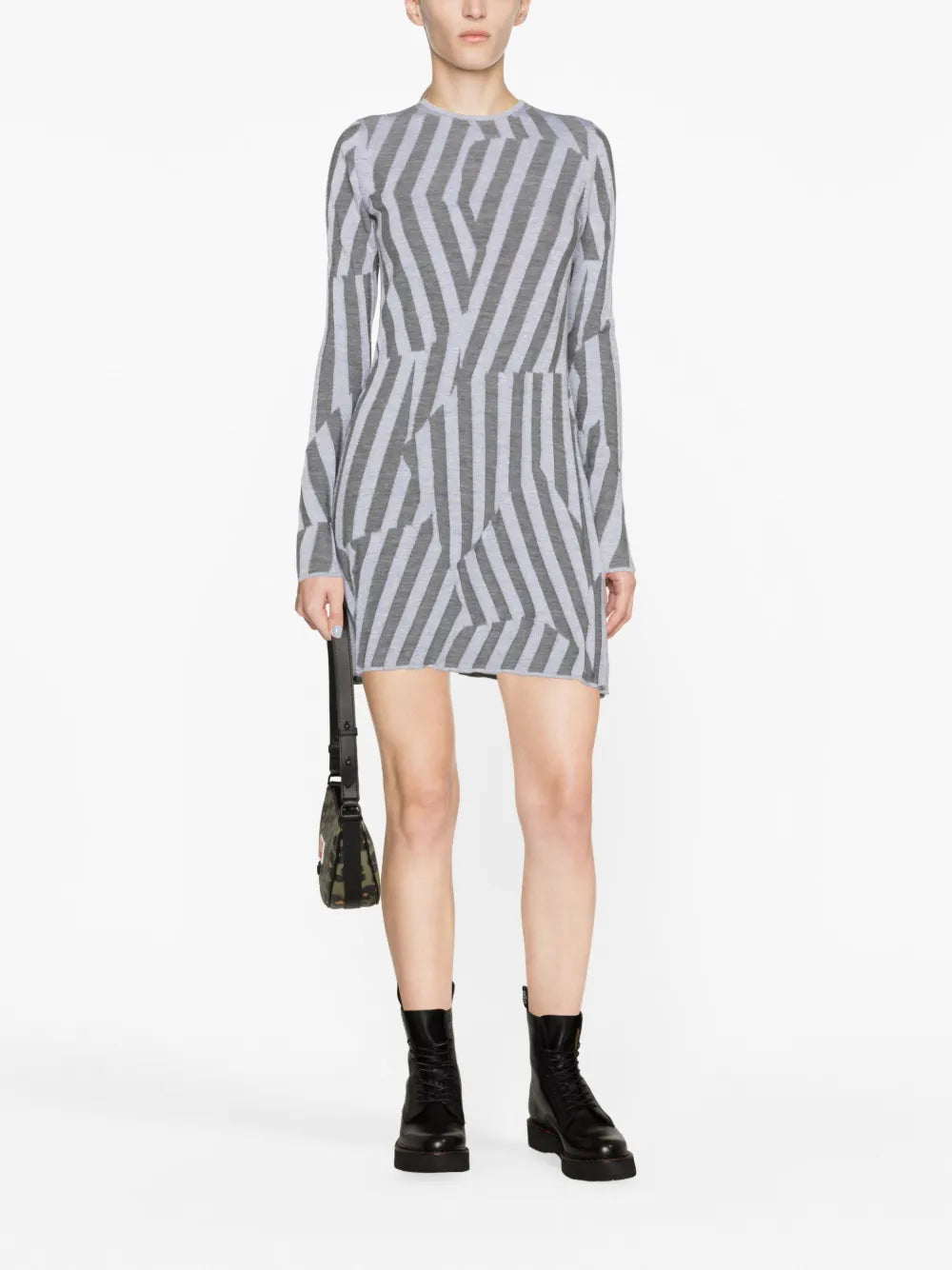 Geometric Knit Minidress
