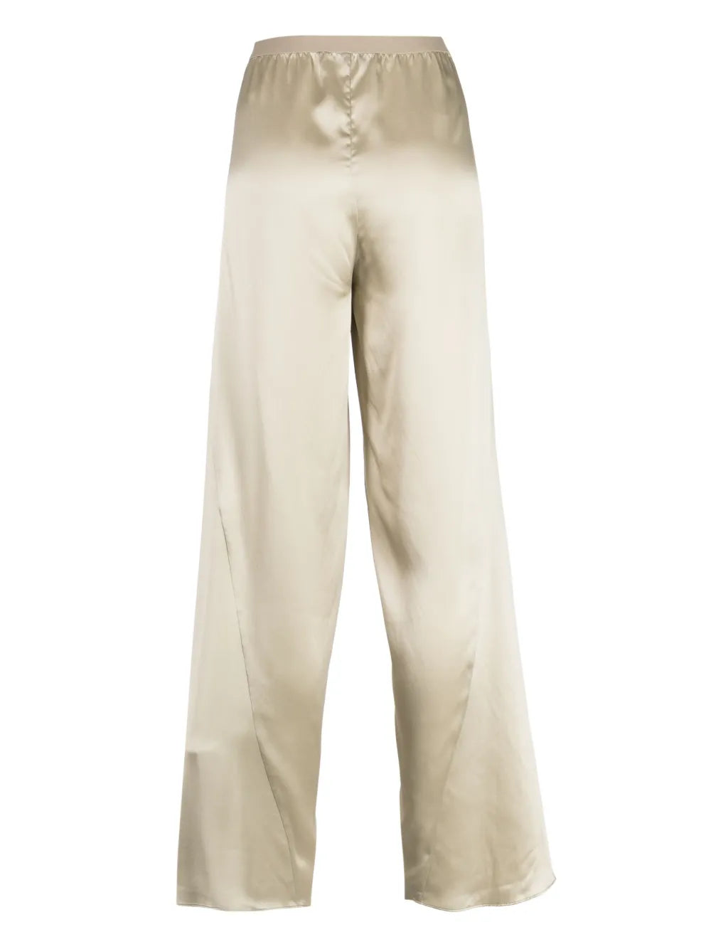 Wide-Leg Silk Trousers