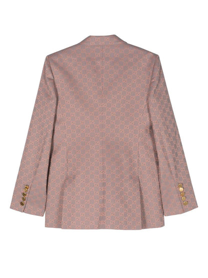 Gg Jacquard Double-Breasted Blazer