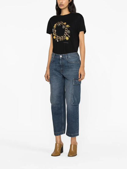 Cropped Cargo Jeans