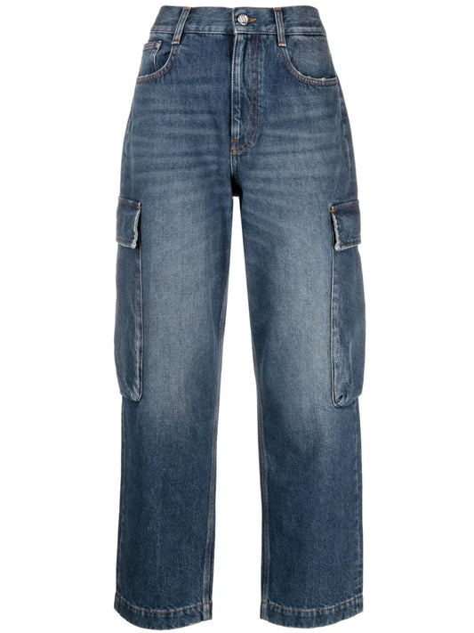 Cropped Cargo Jeans