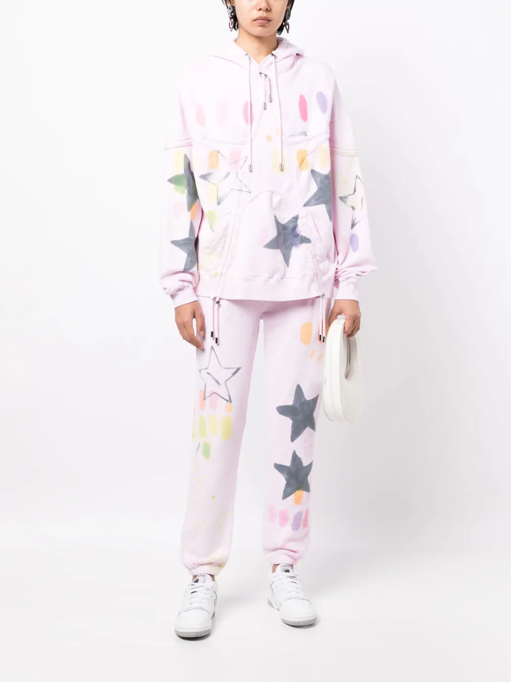 Star-Print Cotton Track Pants