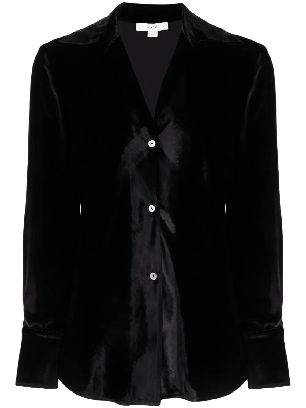 Long-Sleeve Velvet Shirt