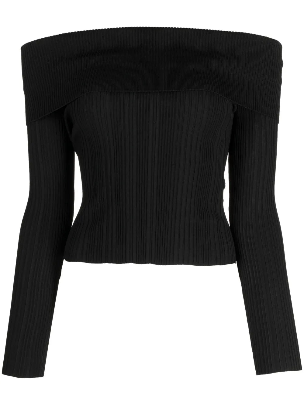 Ribbed Off-Shoulder Blouse