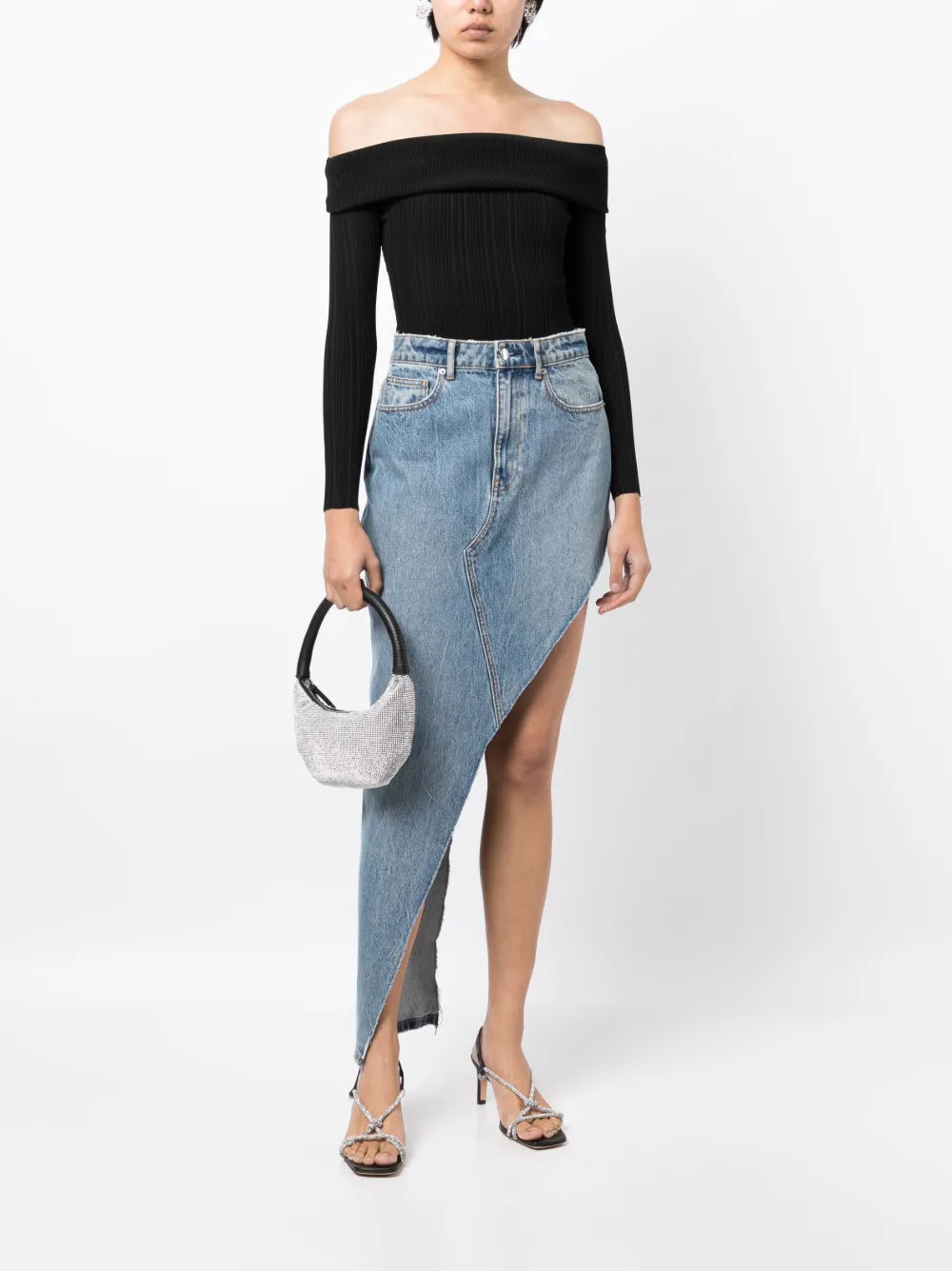 Ribbed Off-Shoulder Blouse