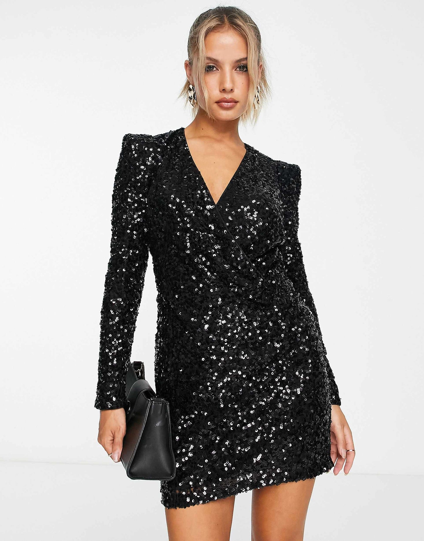 Mini Dress With Shoulder Pads
