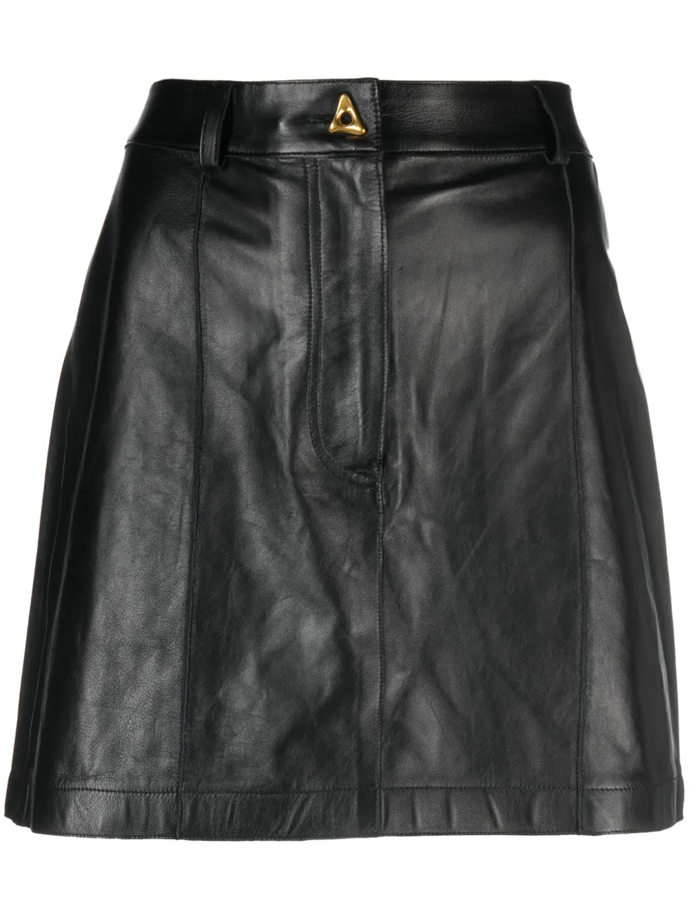 Rudens Leather Miniskirt