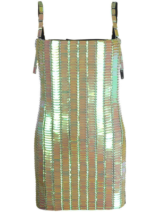 Pailette-Embellished Mini Dress