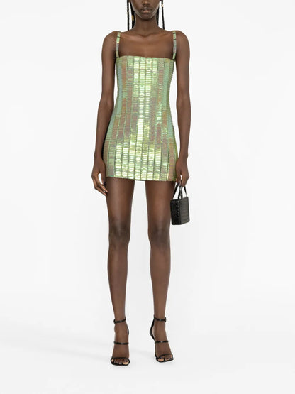 Pailette-Embellished Mini Dress