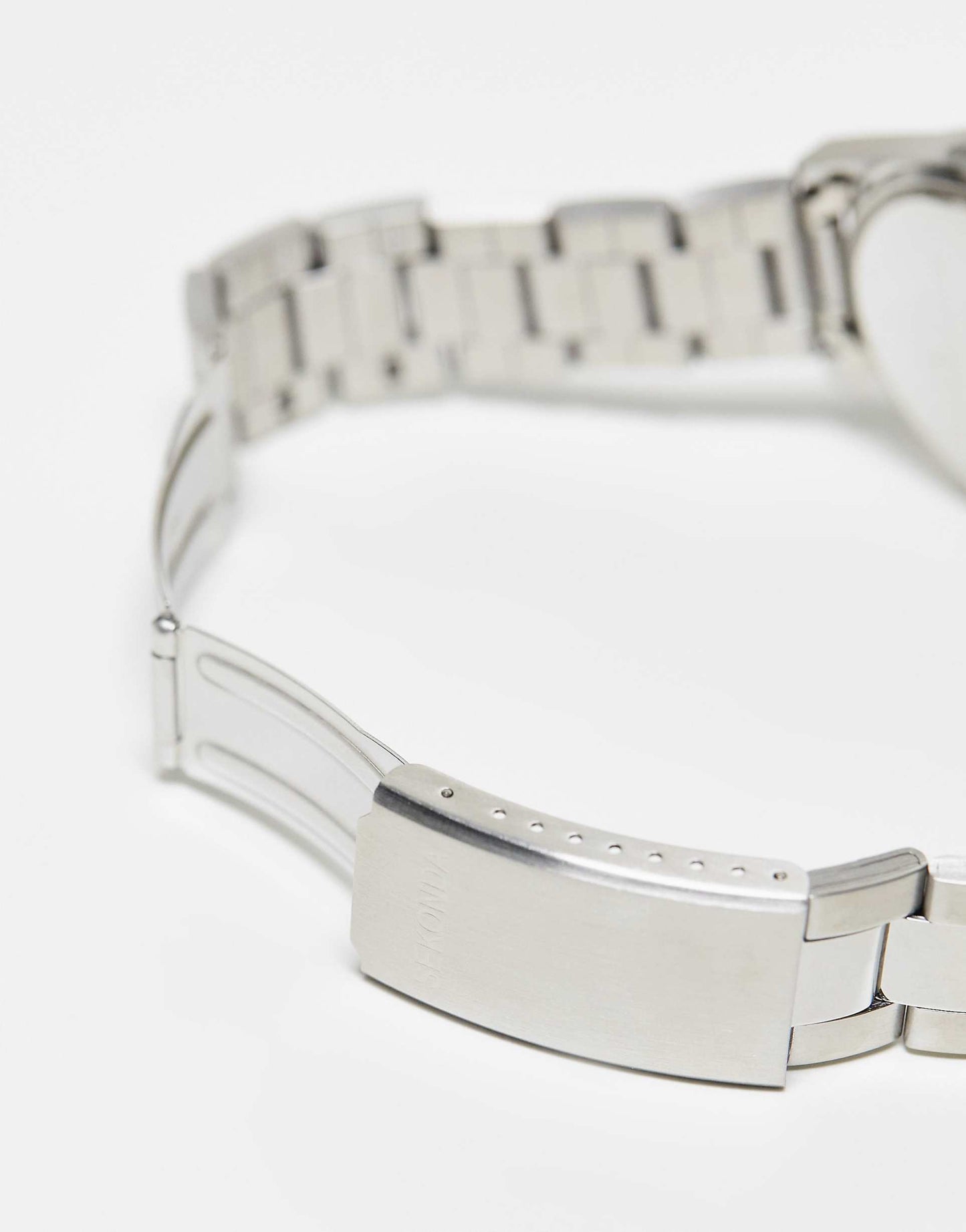 Mens Bracelet Watch With Black Dial