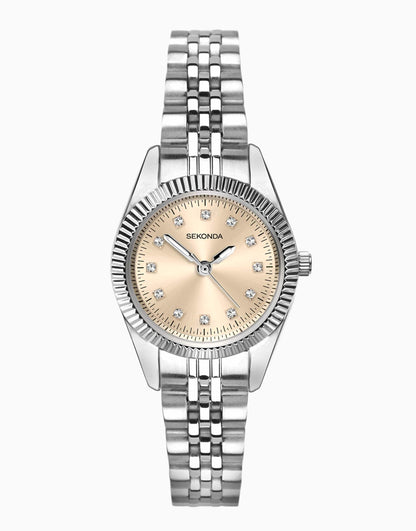 Bracelet Watch With Gold Dial