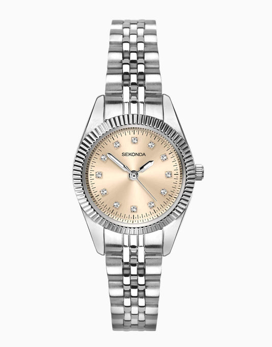 Bracelet Watch With Gold Dial