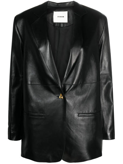 Mercedes Leather Blazer
