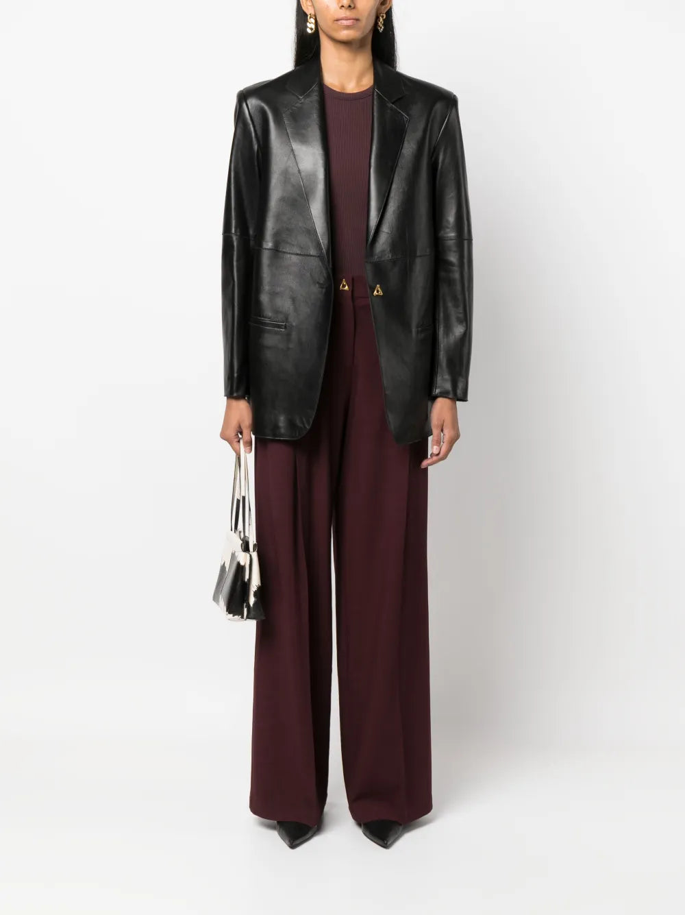 Mercedes Leather Blazer