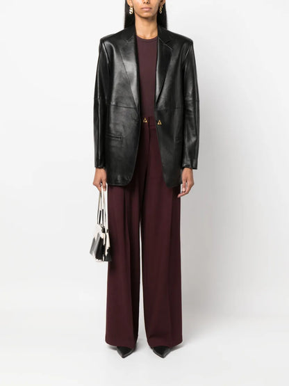 Mercedes Leather Blazer