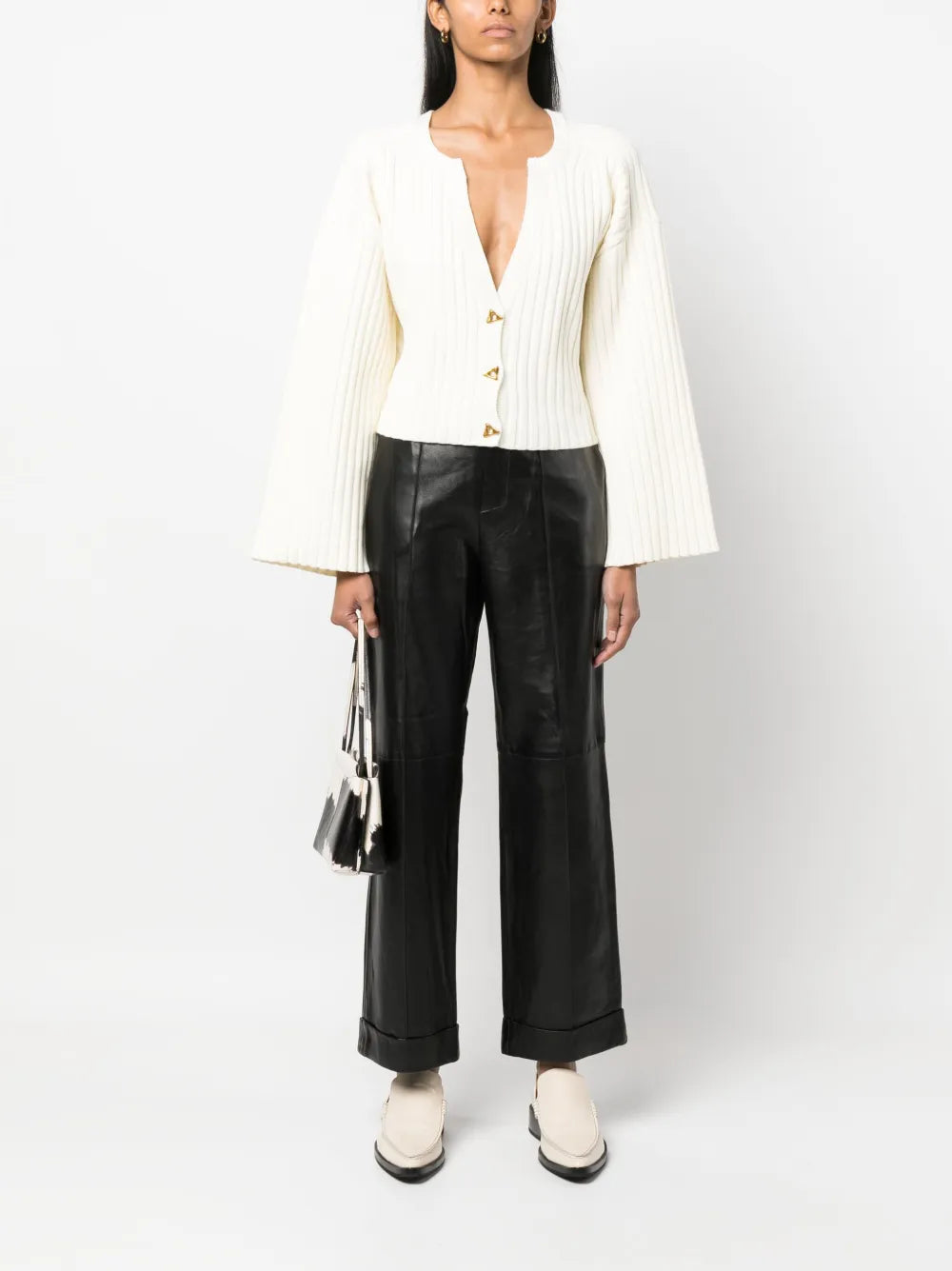 Zima Leather Cropped Trousers