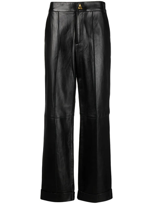 Zima Leather Cropped Trousers