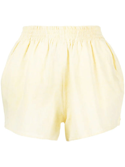 Elasticated-Waistband Cotton-Linen Blend Shorts