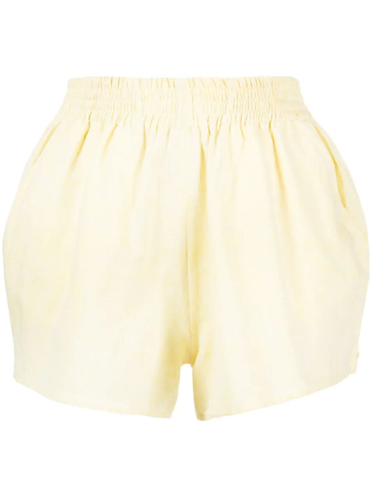 Elasticated-Waistband Cotton-Linen Blend Shorts