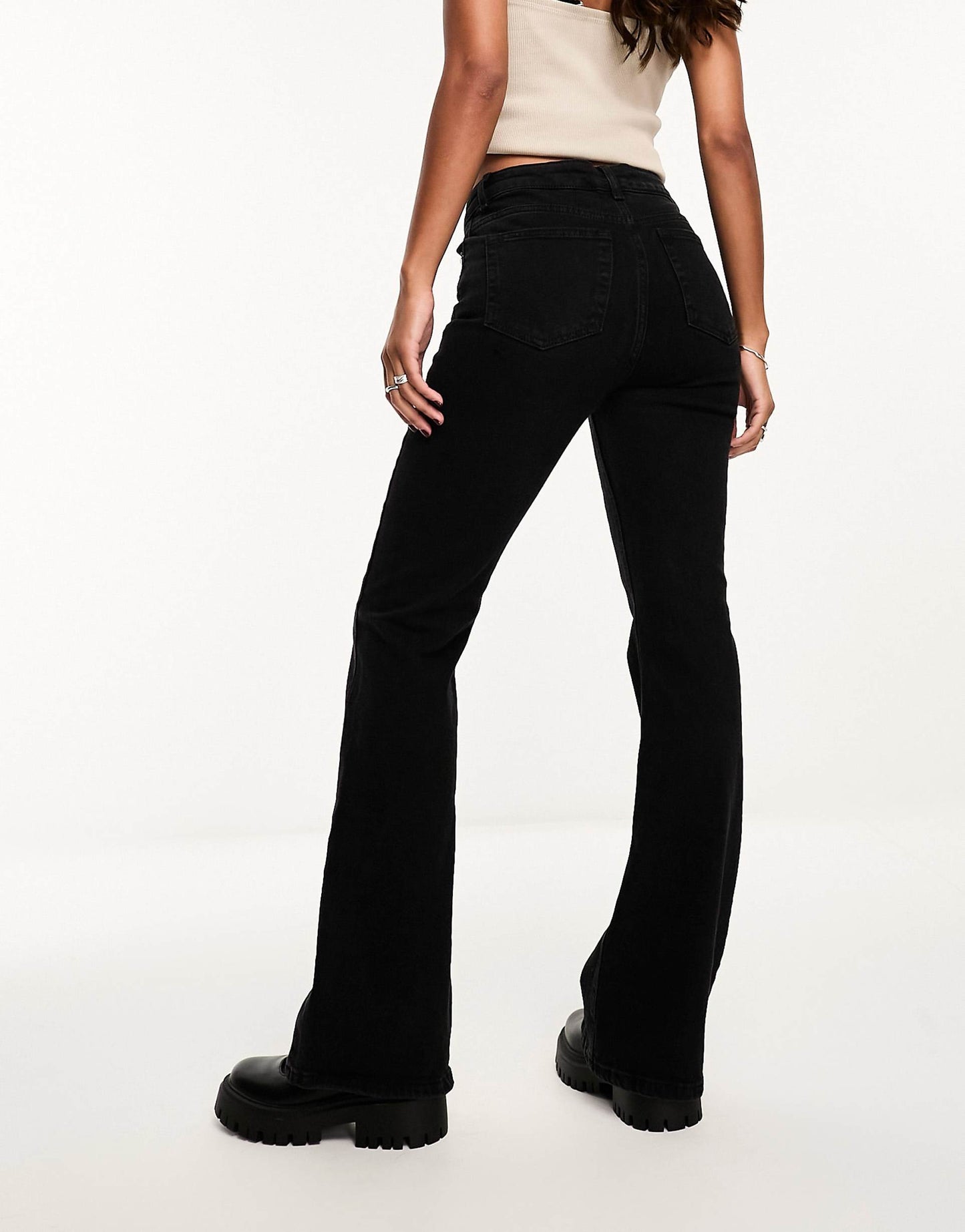 Mid Rise Flare Jeans