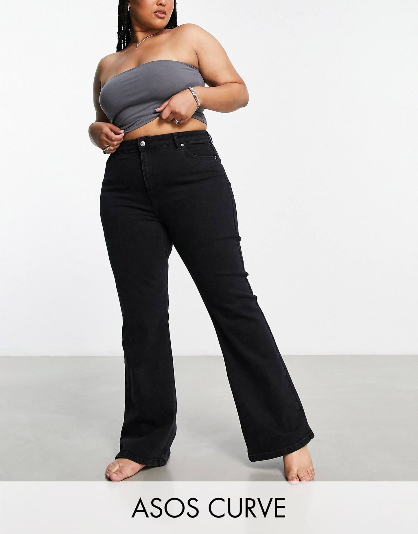 Curve Mid Rise Flare Jeans