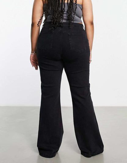 Curve Mid Rise Flare Jeans