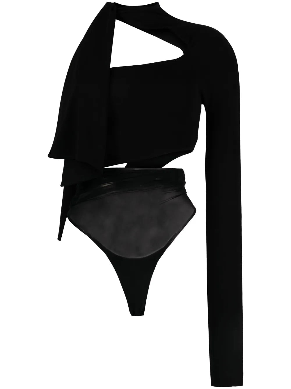 Cut-Out One-Shoulder Bodysuit