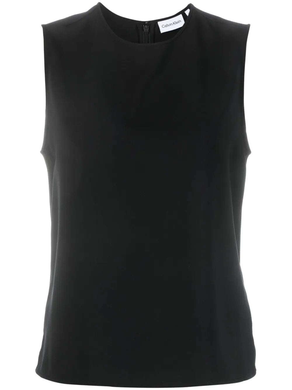 Crew-Neck Twill Tank Top