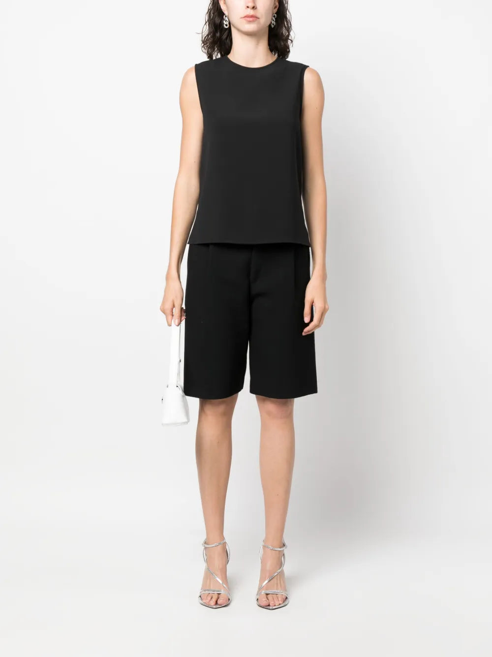 Crew-Neck Twill Tank Top