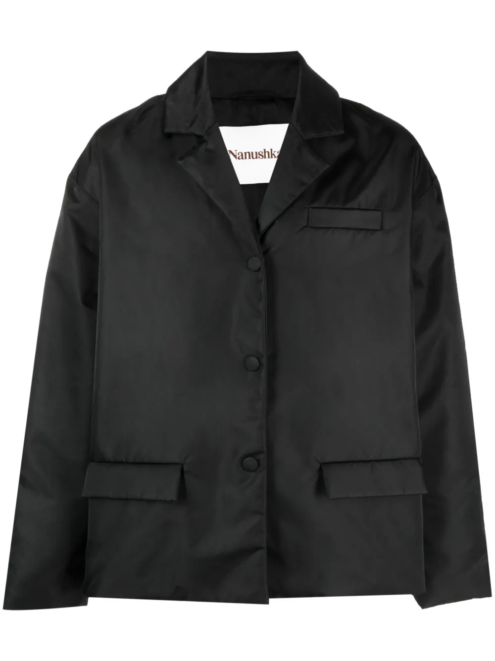 Padded Single-Breasted Blazer