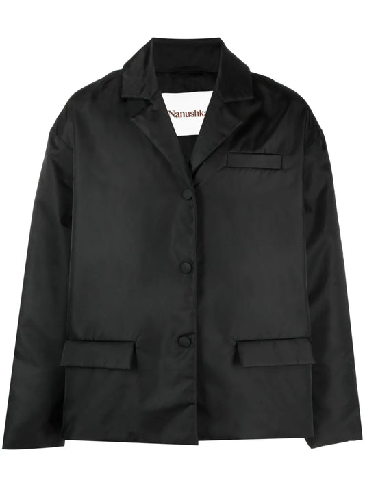 Padded Single-Breasted Blazer